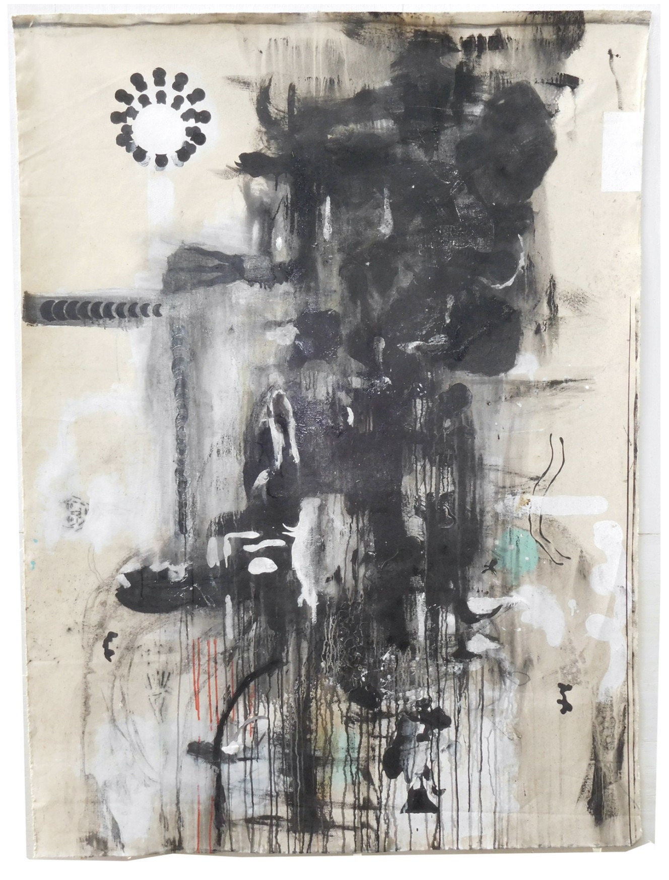 Black forms - unprimed canvas