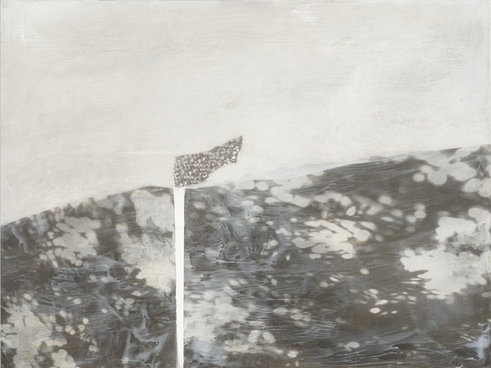 The scene moves up against the horizon wavering